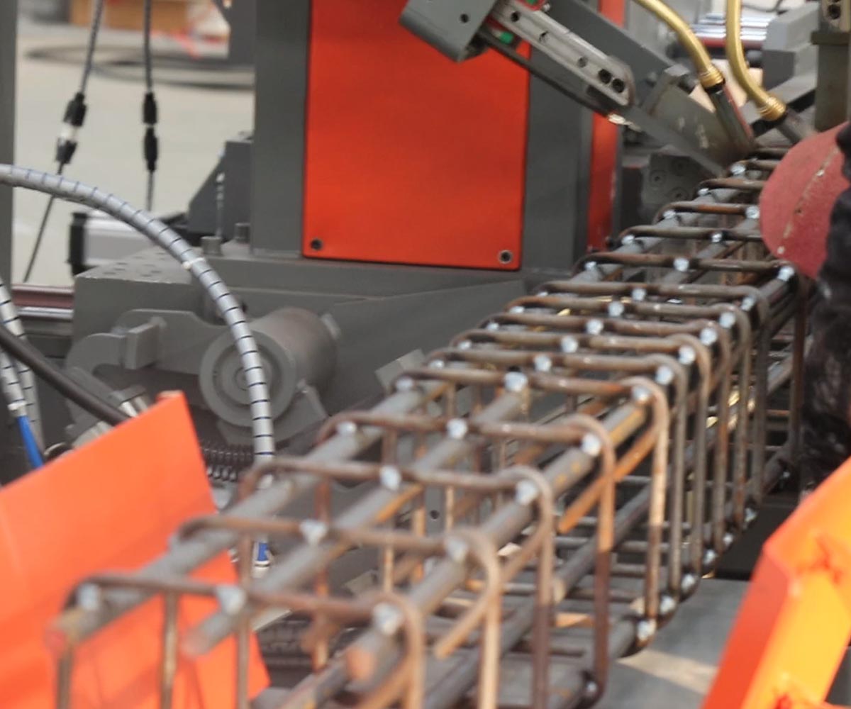 Máquina de soldadura por laminação de gaiola de aço para estribos