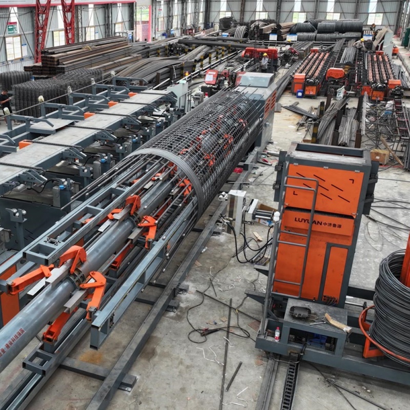 estación de trabajo de soldadura de jaulas de barras de refuerzo